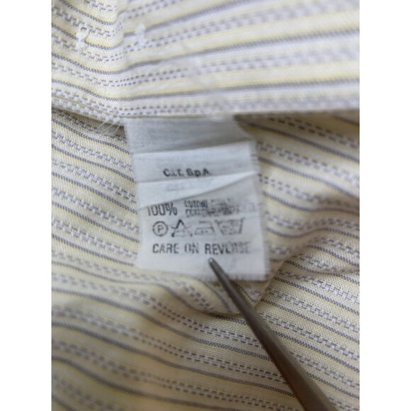Giorgio Armani Le Collezioni Mens Striped Button-Down Shirt Size 41/16 L RP10505 - Picture 4 of 6